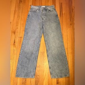 Women’s High Waisted Straight Cut Blue Jeans